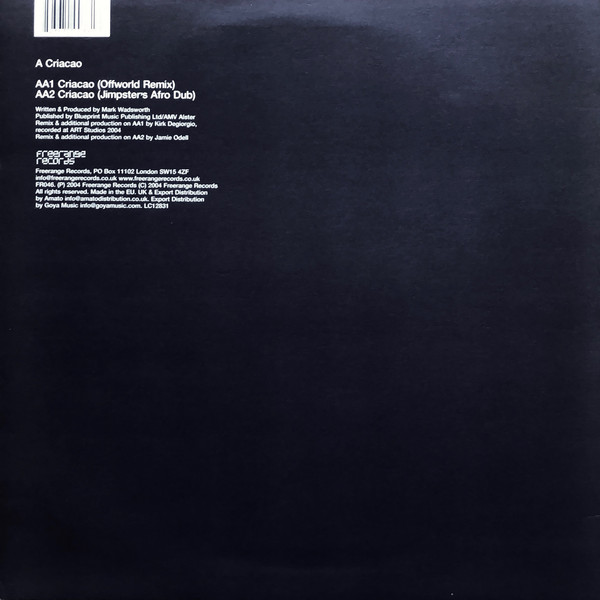 Square One - Criacao | Freerange Records (FR046) - 2