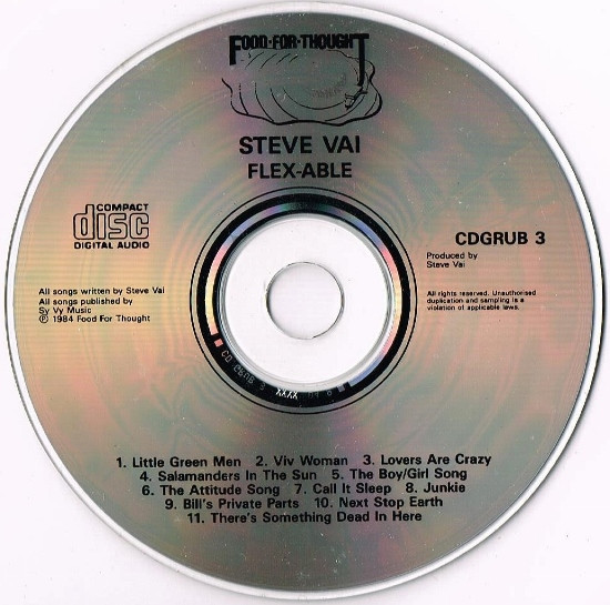 Steve Vai - Flex-Able | Food For Thought Records (CD GRUB 3) - main