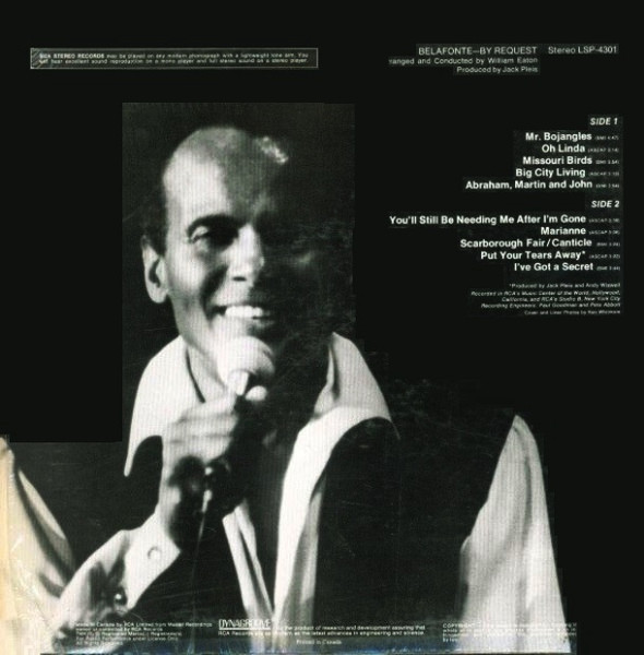 Harry Belafonte - By Request | RCA Victor (LSP 4301) - 2 Harry Belafonte - By Request | RCA Victor (LSP 4301) - 2