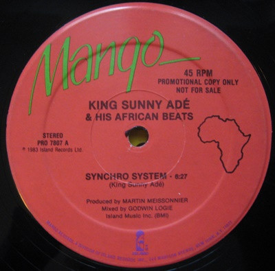 King Sunny Ade & His African Beats - Synchro System | Mango (PRO 7807) - main
