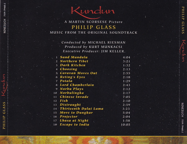 Philip Glass - Kundun (Music From The Original Soundtrack) | Nonesuch (7559-79460-2) - 4