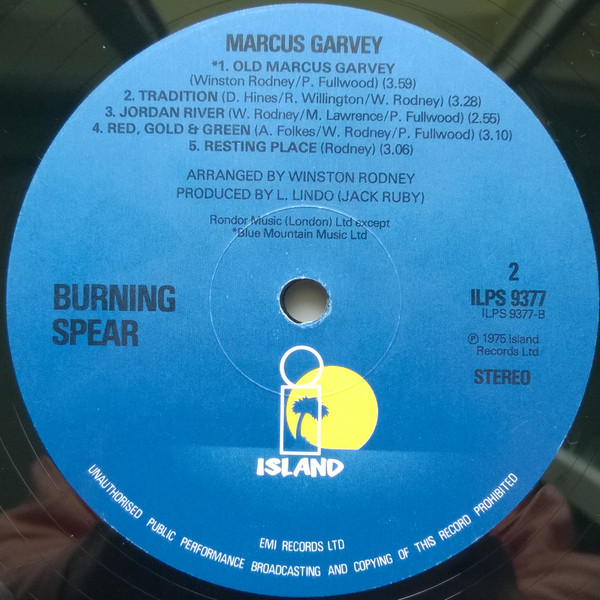 Burning Spear - Marcus Garvey | Island Records (ILPS 9377) - 4
