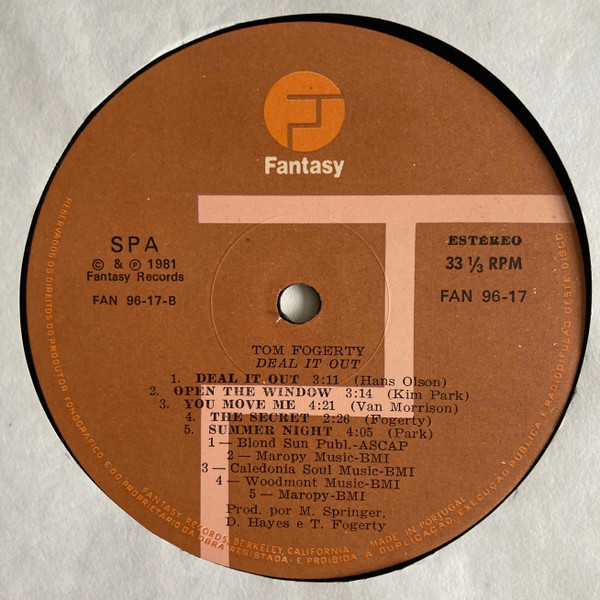 Tom Fogerty - Deal It Out | Fantasy (FAN 96-17) - 4