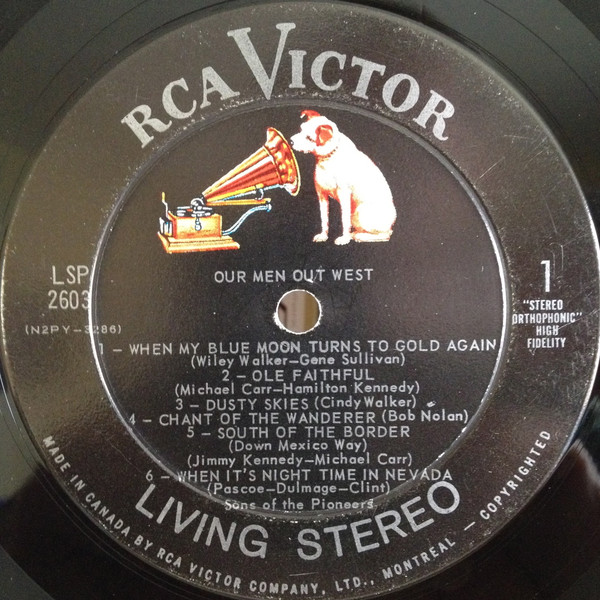 The Sons Of The Pioneers - Our Men Out West | RCA Victor (LSP-2603) - 3 The Sons Of The Pioneers - Our Men Out West | RCA Victor (LSP-2603) - 3