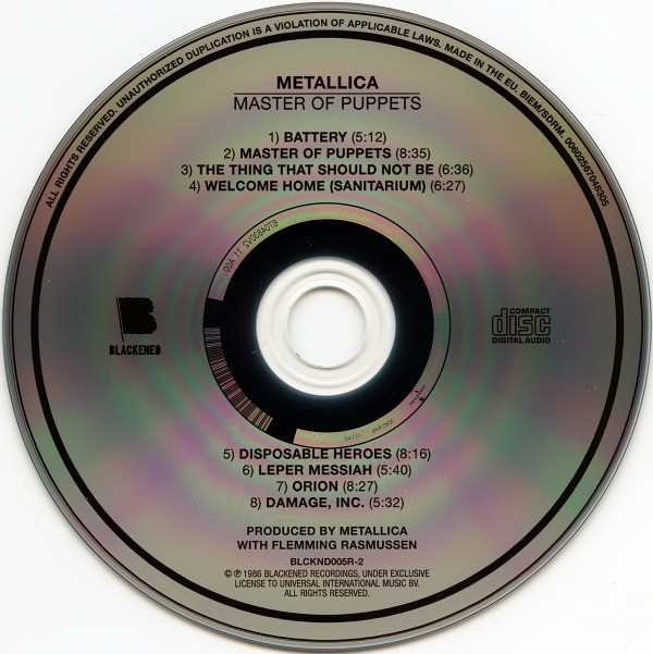 Metallica - Master Of Puppets | Blackened (BLCKND005R-2) - 3