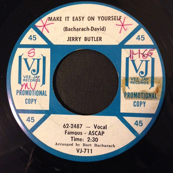 Jerry Butler - Moon River / Make It Easy On Yourself | Vee Jay Records (VJ-711) - 2