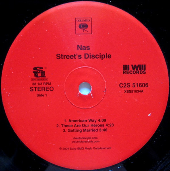 Nas - Street's Disciple | Columbia (C2S 51606) - main