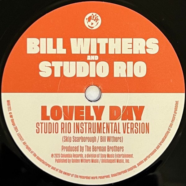 Bill Withers And Studio Rio - Lovely Day | Mr Bongo (MRB 7222) - 4