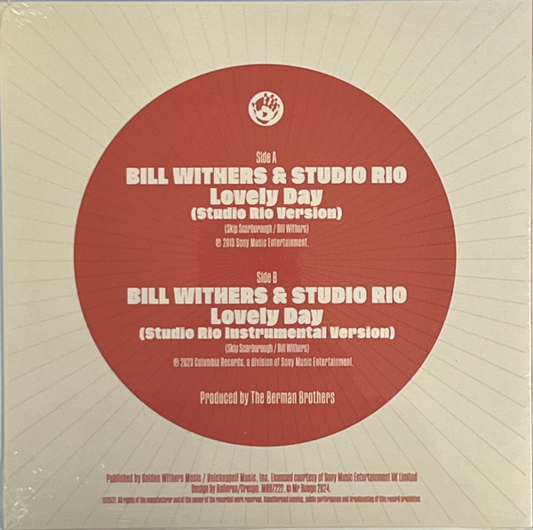 Bill Withers And Studio Rio - Lovely Day | Mr Bongo (MRB 7222) - 2