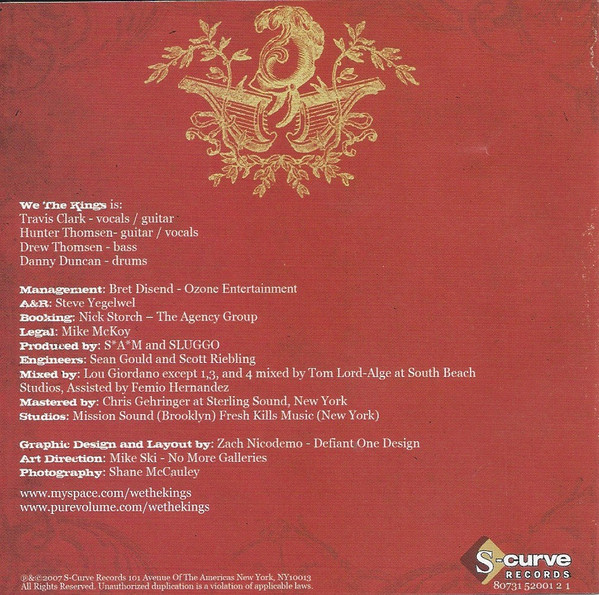 We The Kings - We The Kings | S-Curve Records (80731 52001 2 1) - 4