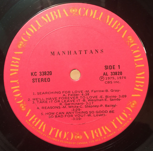 Manhattans - The Manhattans | Columbia (KC 33820) - 3