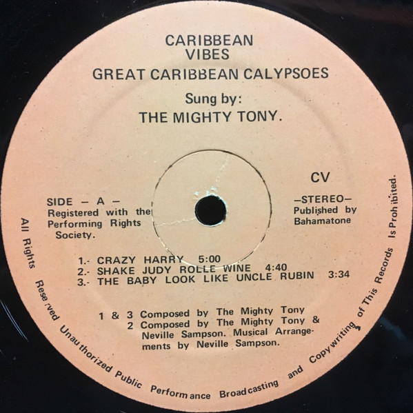Tony Alleyne - Great Caribbean Calypsoes | Caribbean Vibes (none) - 3 Tony Alleyne - Great Caribbean Calypsoes | Caribbean Vibes (none) - 3