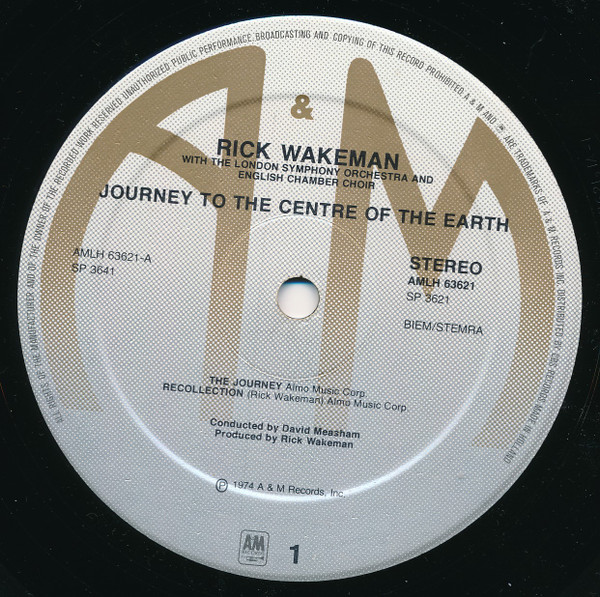 Rick Wakeman - Journey To The Centre Of The Earth | A&M Records (AMLH 63621) - 3