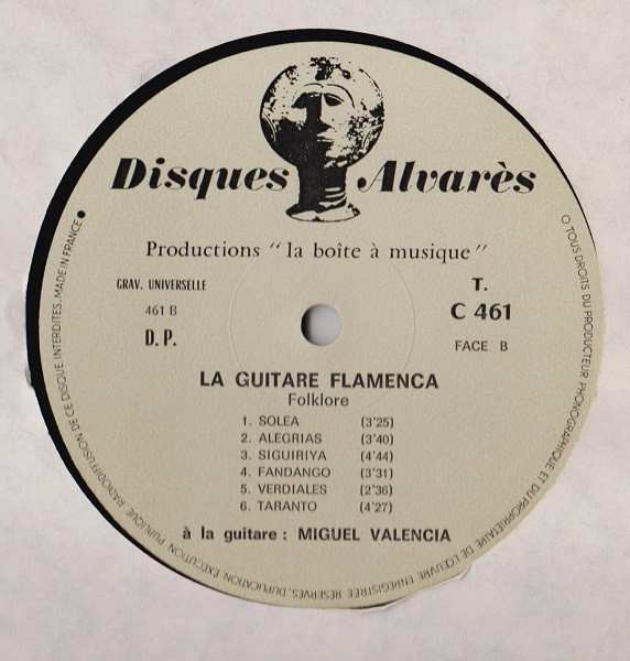 Miguel Valencia - Guitare Flamenca | Disques Alvarès (C 461) - 4