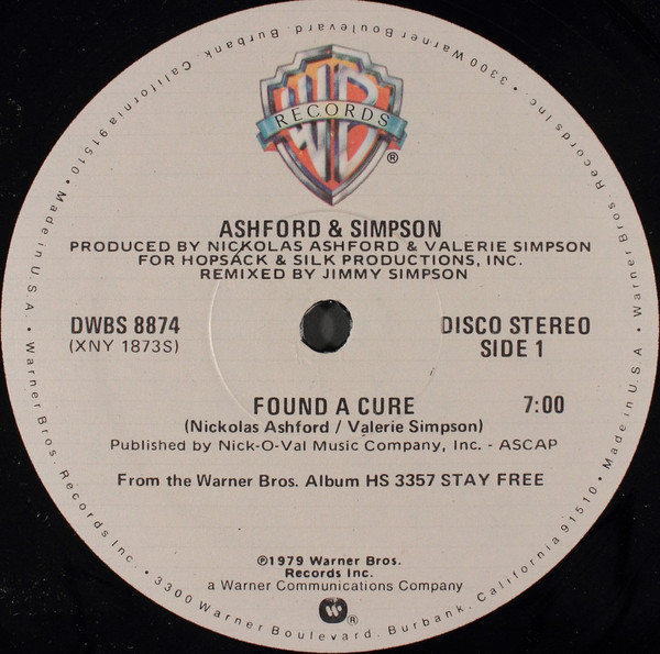 Ashford & Simpson - Found A Cure | Warner Bros. Records (DWBS 8874) - main