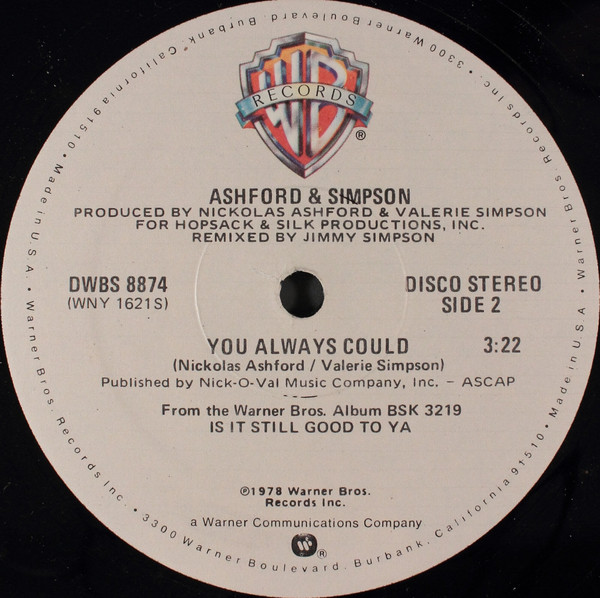 Ashford & Simpson - Found A Cure | Warner Bros. Records (DWBS 8874) - 2