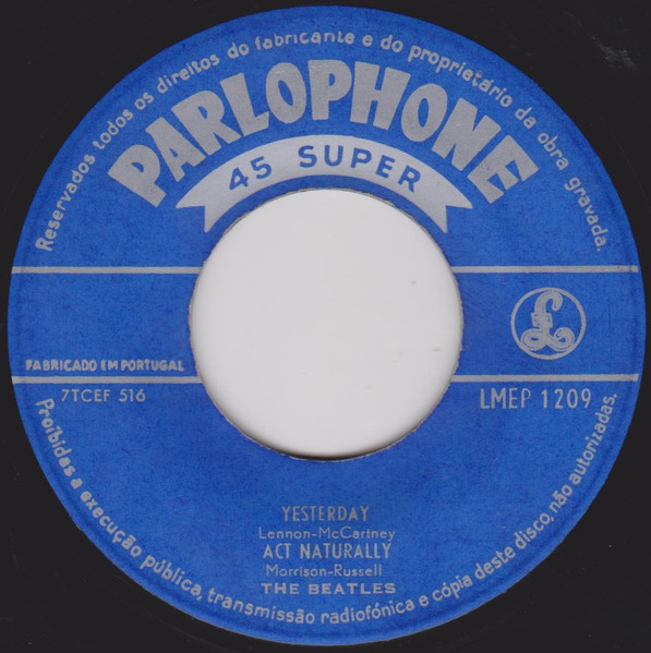 The Beatles - Yesterday | Parlophone (LMEP 1209) - 3