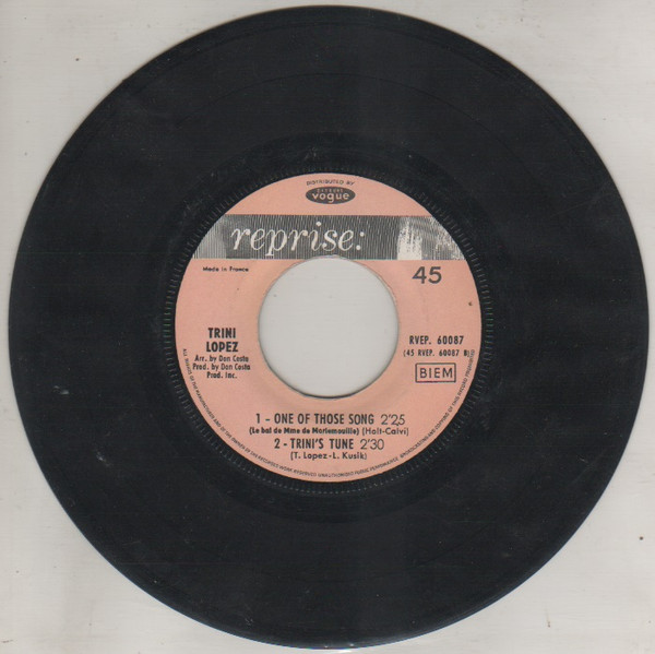 Trini Lopez - One Of Those Songs | Reprise Records (RVEP 60087) - 4