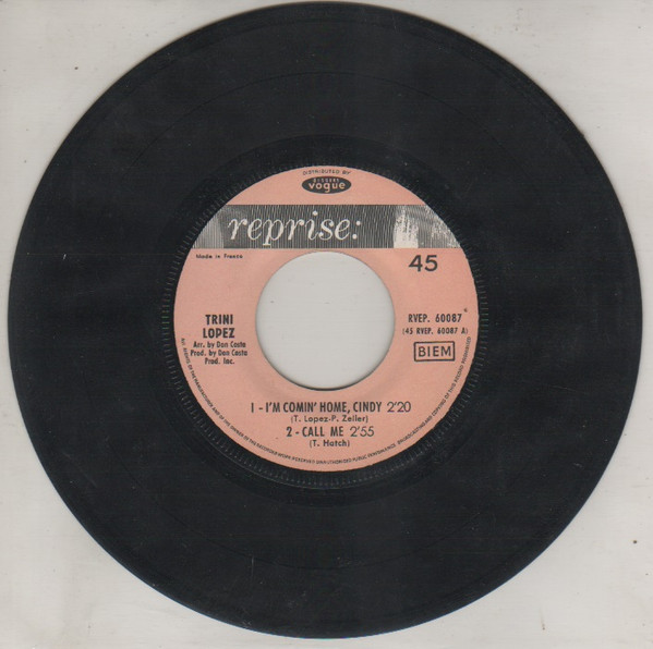 Trini Lopez - One Of Those Songs | Reprise Records (RVEP 60087) - 3