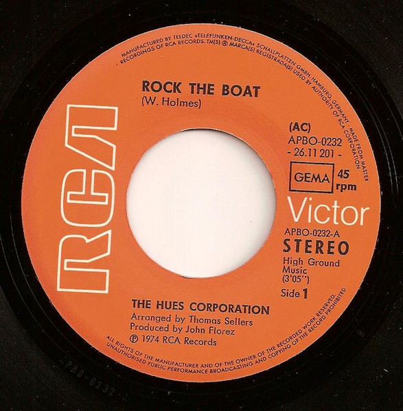 The Hues Corporation - Rock The Boat | RCA Victor (APBO-0232) - 3
