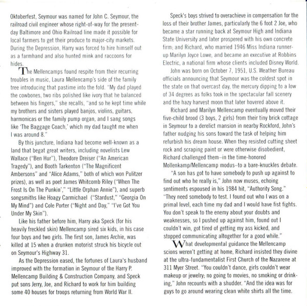 John Cougar Mellencamp - The Best That I Could Do (1978-1988) | Mercury (P2 36738) - 3 John Cougar Mellencamp - The Best That I Could Do (1978-1988) | Mercury (P2 36738) - 3
