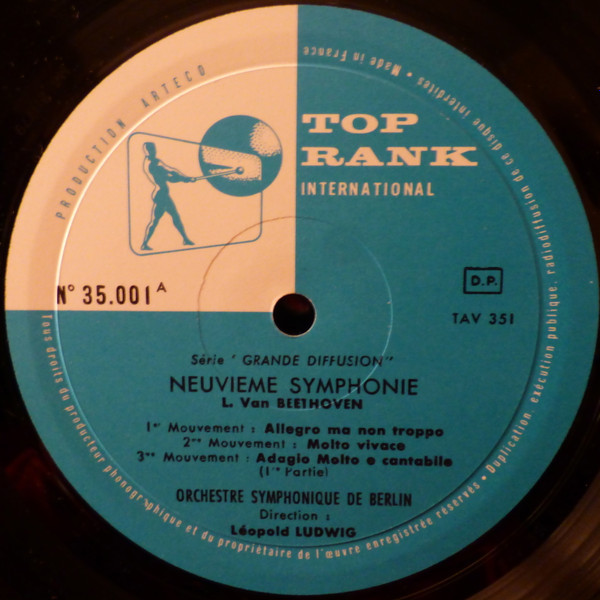 Ludwig van Beethoven , Leopold Ludwig , Berliner Symphoniker - 9ème Symphonie | Top Rank International (35.001) - 3