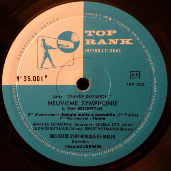 Ludwig van Beethoven , Leopold Ludwig , Berliner Symphoniker - 9ème Symphonie | Top Rank International (35.001) - 4