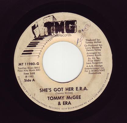Tommy McGee - She's Got Her E.R.A. | TMG Records (MT 11980 - G) - main