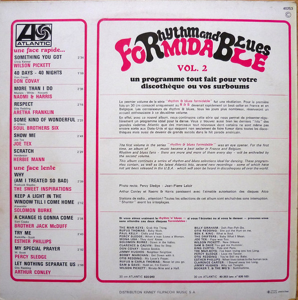 Various - Rhythm And Blues Formidable Vol. 2 | Atlantic (40 253) - 2 Various - Rhythm And Blues Formidable Vol. 2 | Atlantic (40 253) - 2