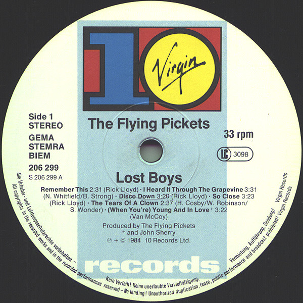 The Flying Pickets - Lost Boys | 10 Records (206 299) - 2 The Flying Pickets - Lost Boys | 10 Records (206 299) - 2