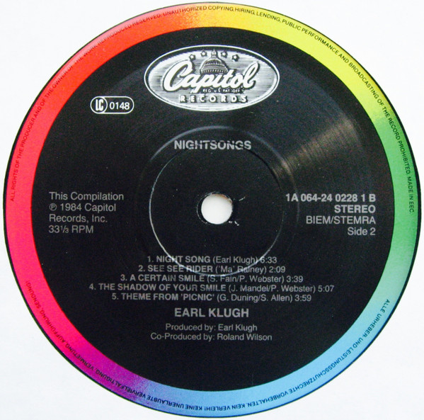 Earl Klugh - Nightsongs | Capitol Records (1A 064-24 0228 1) - 2 Earl Klugh - Nightsongs | Capitol Records (1A 064-24 0228 1) - 2