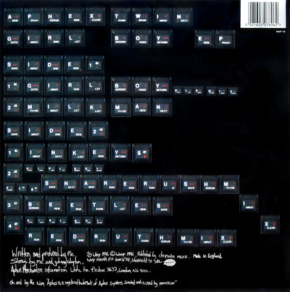 Aphex Twin - "Girl/Boy" E.P. | Warp Records (WAP78) - 2
