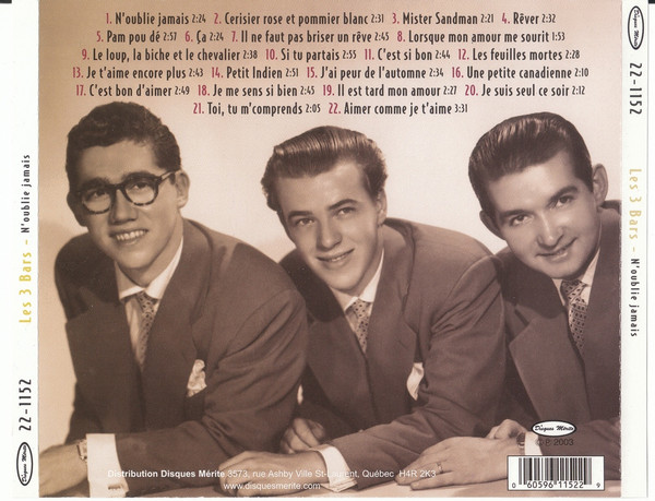 Les 3 Bars - N'Oublie Jamais | Disques Mérite (22-1152) - 2
