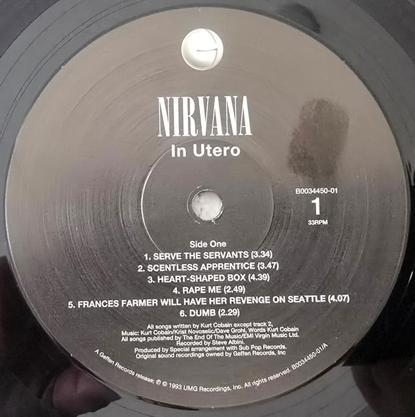 Nirvana - In Utero | Geffen Records (B0034450-01) - 3 Nirvana - In Utero | Geffen Records (B0034450-01) - 3