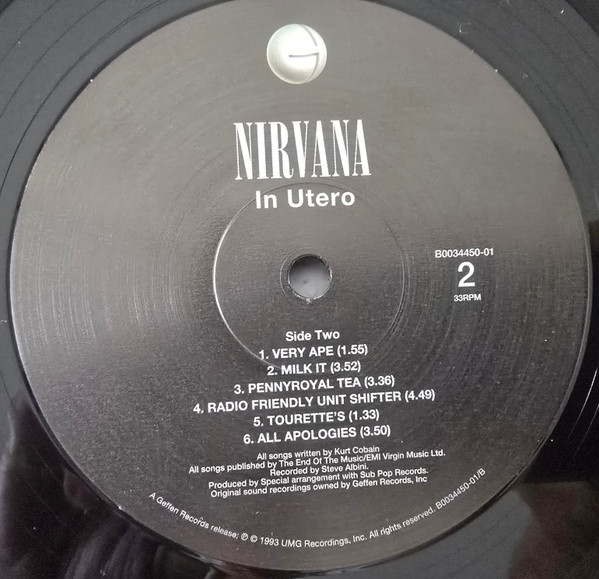 Nirvana - In Utero | Geffen Records (B0034450-01) - 4 Nirvana - In Utero | Geffen Records (B0034450-01) - 4