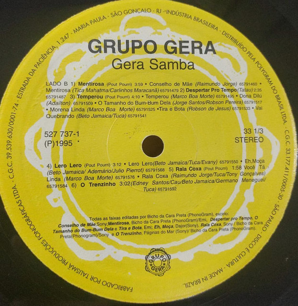 Grupo Gera - Gera Samba | Not On Label (Grupo Gera Self-released) (527 737-1) - 4 Grupo Gera - Gera Samba | Not On Label (Grupo Gera Self-released) (527 737-1) - 4