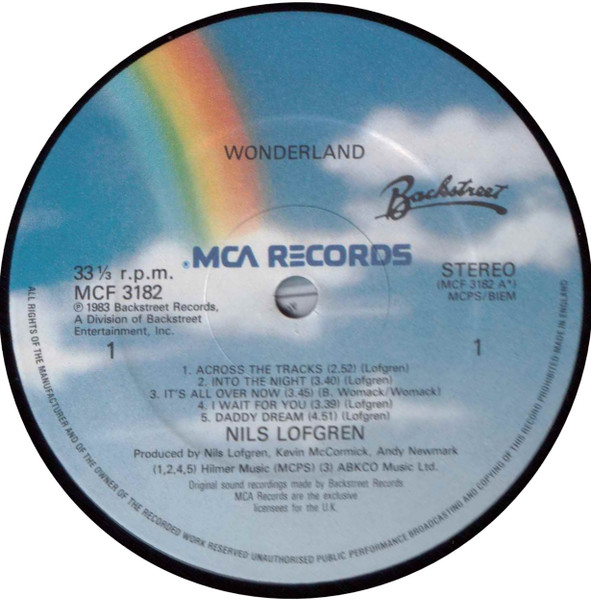 Nils Lofgren - Wonderland | MCA Records (MCF 3182) - 3 Nils Lofgren - Wonderland | MCA Records (MCF 3182) - 3