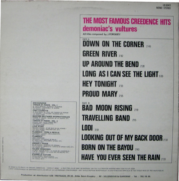 Demoniac's Vulture - The Most Famous Creedence Hits | Les Tréteaux (6043) - 2 Demoniac's Vulture - The Most Famous Creedence Hits | Les Tréteaux (6043) - 2