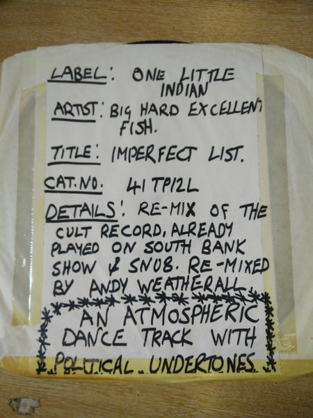 Imperfect List (Rimming Elvis The Andy Weatherall Way)