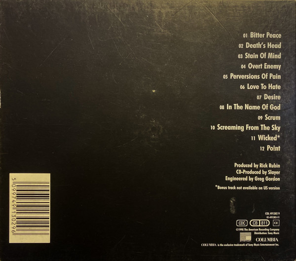 Slayer - Diabolus In Musica | American Recordings (491302 9) - 2