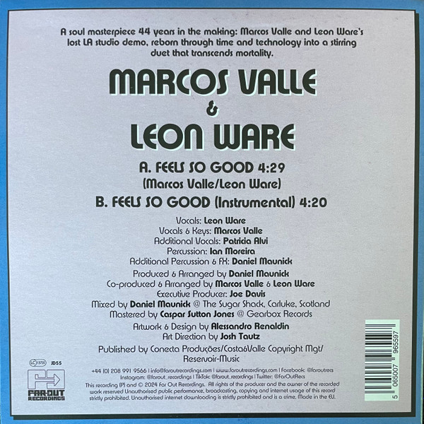 Marcos Valle & Leon Ware - Feels So Good | Far Out Recordings (JD55) - 2 Marcos Valle & Leon Ware - Feels So Good | Far Out Recordings (JD55) - 2