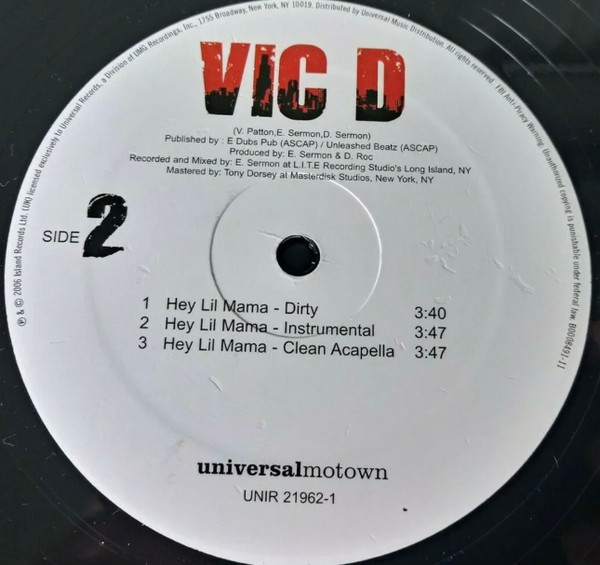 Vic Damone - Hey Lil Mama | Universal Motown (UNIR 21962-1) - 3 Vic Damone - Hey Lil Mama | Universal Motown (UNIR 21962-1) - 3