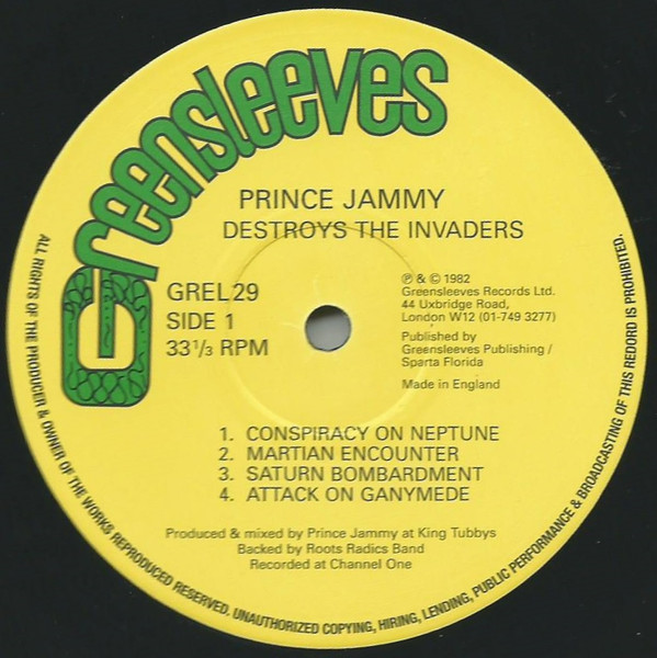 Prince Jammy - Prince Jammy Destroys The Invaders... | Greensleeves Records (GREL 29) - 2