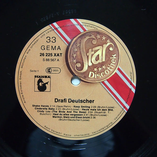 Drafi Deutscher - Star-Discothek | Hansa (26 225 XAT) - 3