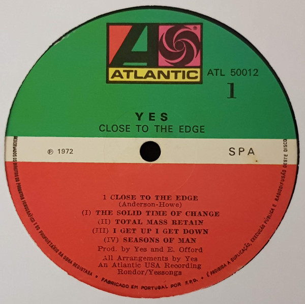 Yes - Close To The Edge | Atlantic (ATL 50012) - 4