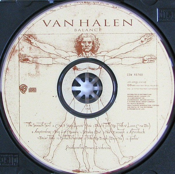 Van Halen - Balance [CD] | Warner Bros. Records (CDW 45760) - 3