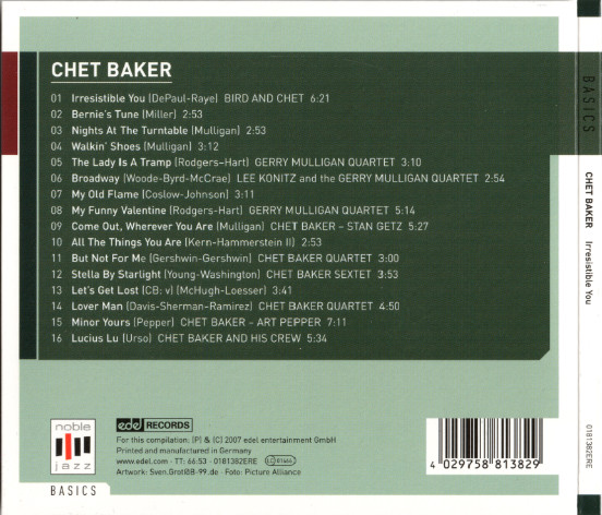 Chet Baker - Irresistible You | Edel Records (0181382ERE) - 2