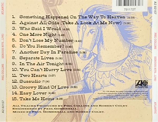 Phil Collins - Serious Hits...Live! [CD] | Atlantic (A2 82157) - 2