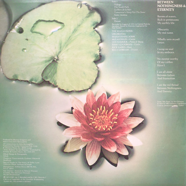 Mahavishnu Orchestra - Between Nothingness & Eternity | CBS (S 69046) - 2