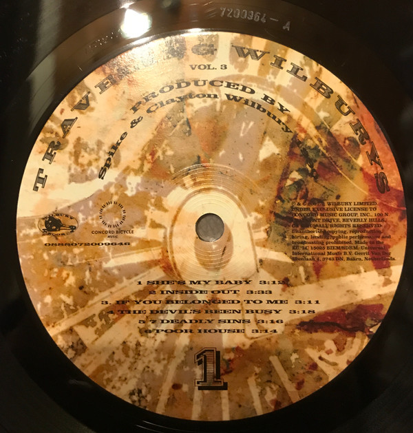 Traveling Wilburys - Vol 3 | Wilbury Records (7200964) - 2